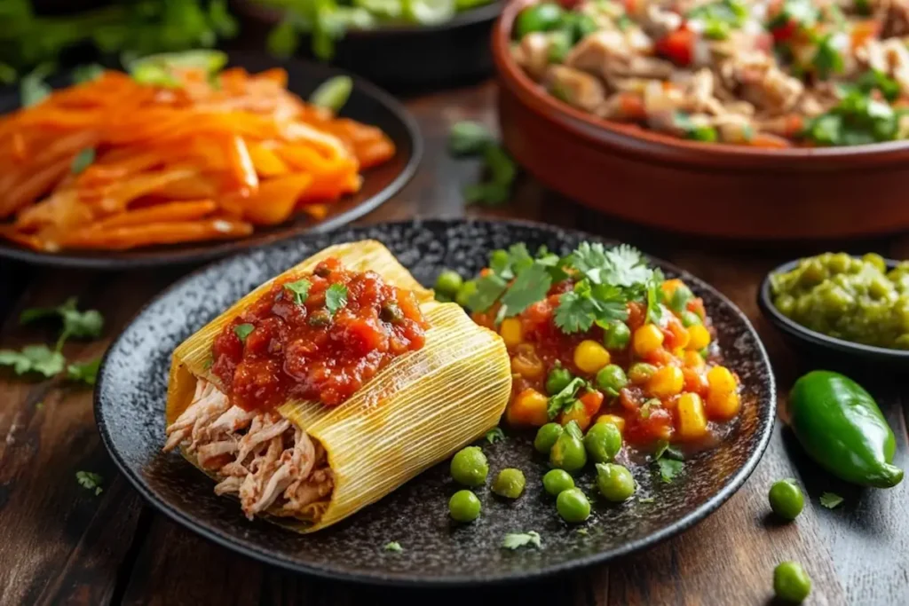 Fillings in Mexican and Colombian tamales