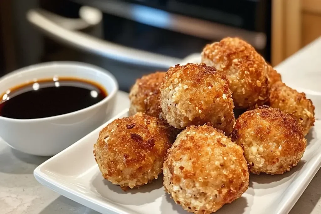 How long does it take to cook frozen meatballs in an air fryer? Crispy, golden-brown meatballs served hot.