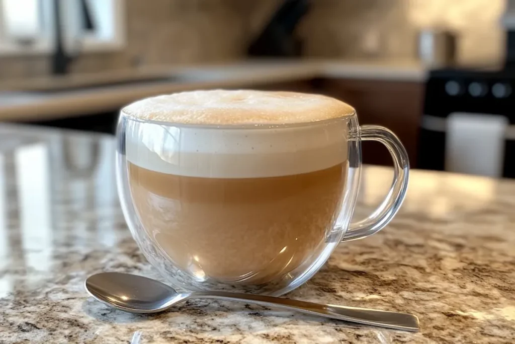 Breve latte with thick creamy foam