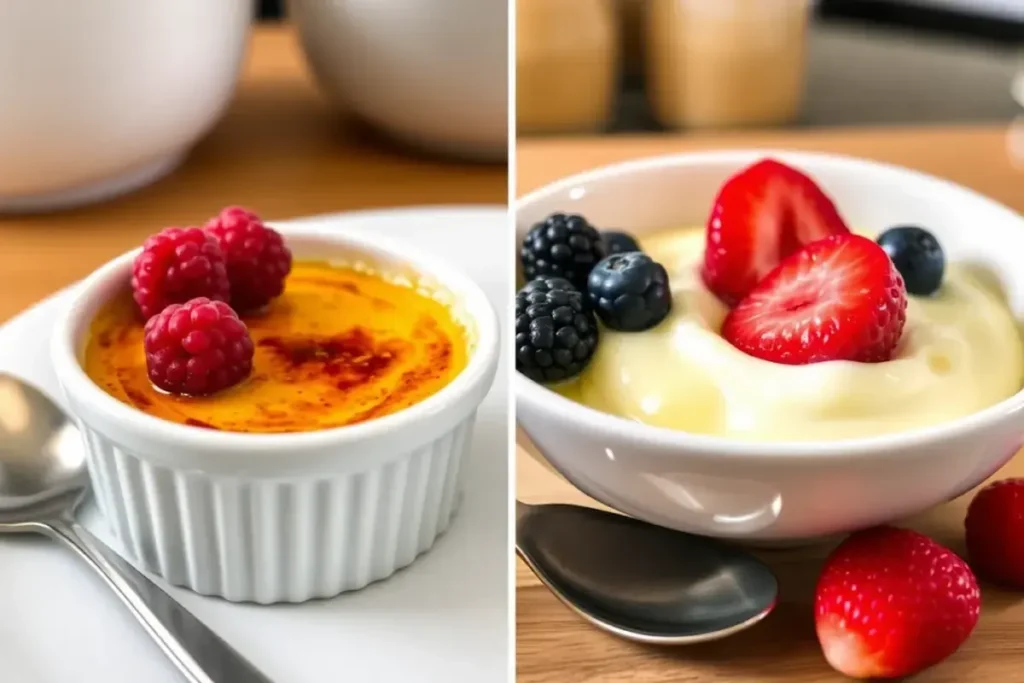 difference between crème brûlée and custard