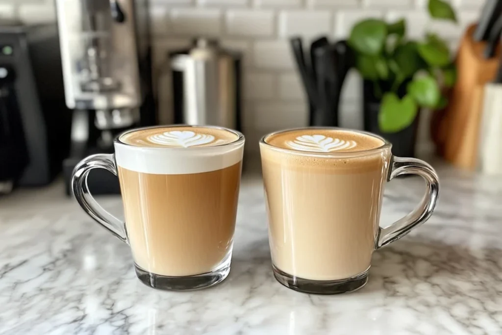 Comparing breve and milk lattes