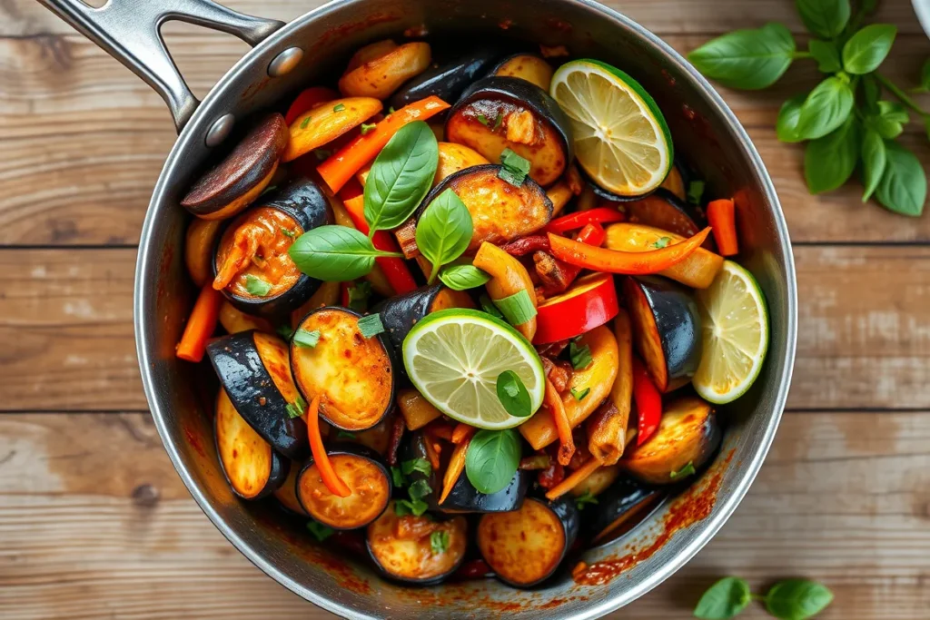 How do you eat Thai eggplant in stir-fry dishes