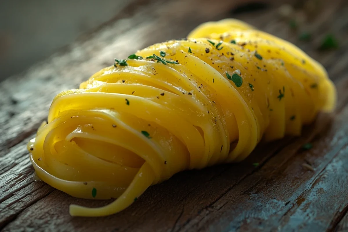 Tagliolini pasta with butter and herbs