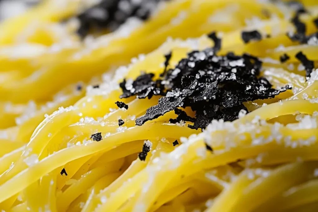 Tagliolini pasta with black truffles