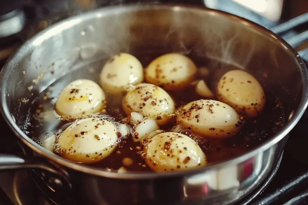 Making pickling brine for quail eggs