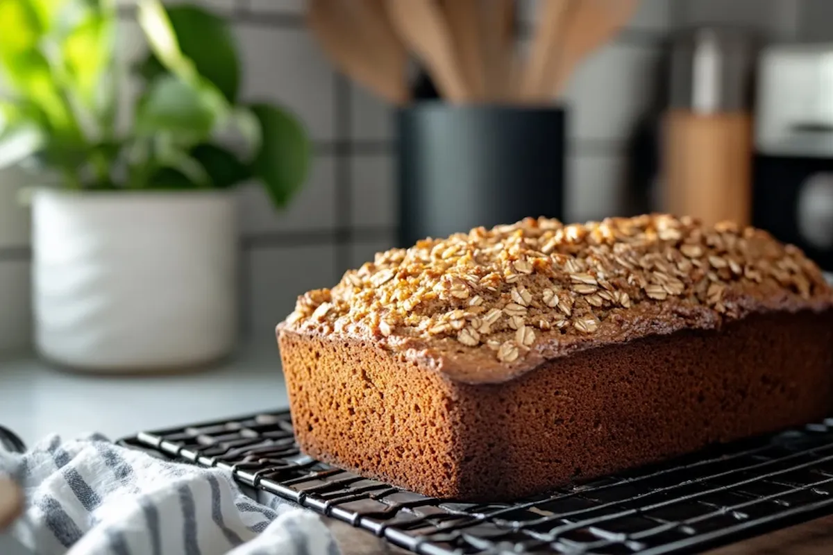 Whole wheatberry bread fresh from the oven