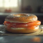 Lox bagel with fresh toppings